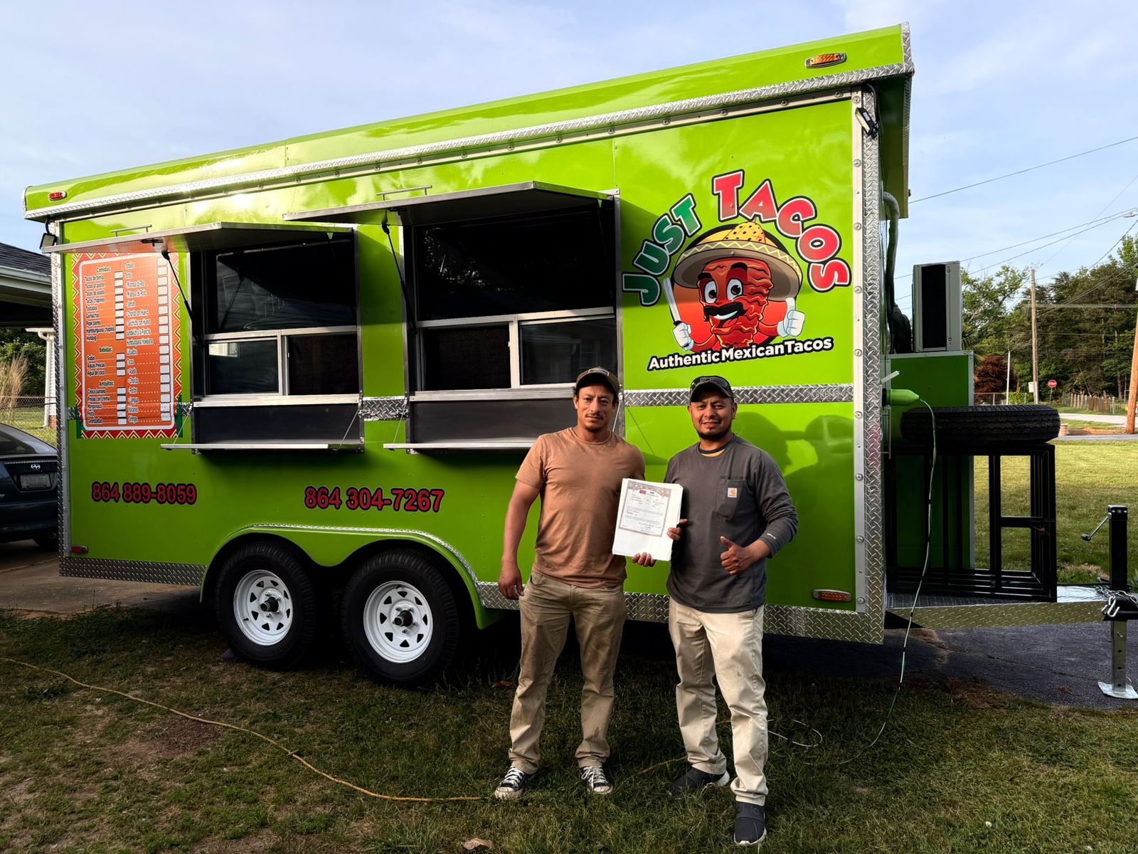 Just Tacos food trailer delivered and ready for service