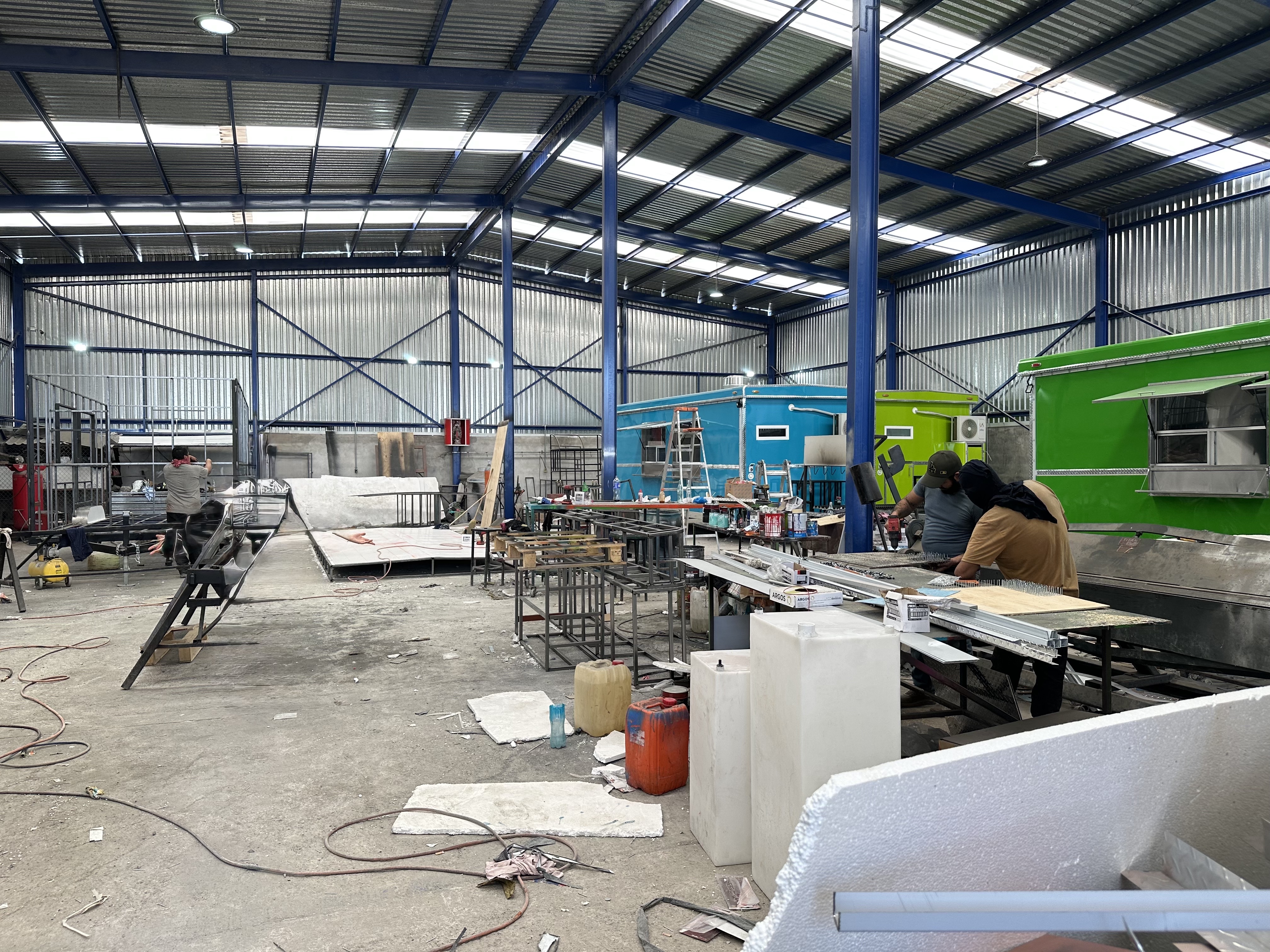 NG Food Trailers manufacturing workshop building stainless steel food trailers